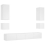 Wand-TV-Möbel mit LED-Leuchten 6-teilig weiß von , TV-Möbel - Ref: Foro24-3216888, Preis: 318,68 €, Rabatt: %