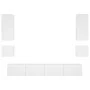 Wand-TV-Möbel mit LED-Leuchten 6-teilig weiß von , TV-Möbel - Ref: Foro24-3216888, Preis: 308,28 €, Rabatt: %
