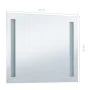 Bathroom wall mirror with LED 80x60 cm by vidaXL, Mirrors - Ref: Foro24-144706, Price: 66,54 €, Discount: %