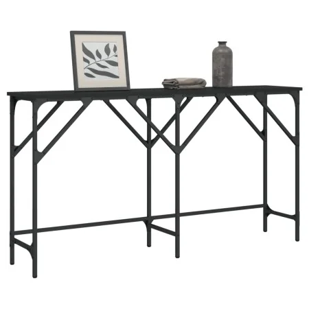 Mesa consola madera de ingeniería negra 140x29x75 cm de , Mesas auxiliares - Ref: Foro24-837757, Precio: 52,95 €, Descuento: %