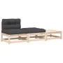 Garden sofa without armrests with cushions and footrest by , Modular outdoor sofas - Ref: Foro24-838141, Price: 150,89 €, Dis...