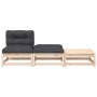 Garden sofa without armrests with cushions and footrest by , Modular outdoor sofas - Ref: Foro24-838141, Price: 152,31 €, Dis...