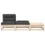 Garden sofa without armrests with cushions and footrest by , Modular outdoor sofas - Ref: Foro24-838141, Price: 150,89 €, Dis...