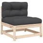Garden sofa without armrests with cushions and footrest by , Modular outdoor sofas - Ref: Foro24-838141, Price: 150,89 €, Dis...