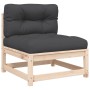 Gartensofa ohne Armlehnen mit Kissen und Fußstützen von , Modulare Sofas für den Außenbereich - Ref: Foro24-838141, Preis: 15...