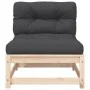 Garden sofa without armrests with cushions and footrest by , Modular outdoor sofas - Ref: Foro24-838141, Price: 150,89 €, Dis...