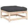 Garden sofa without armrests with cushions and footrest by , Modular outdoor sofas - Ref: Foro24-838141, Price: 150,89 €, Dis...