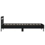 Cama con cabecero madera de ingeniería negra 90x190 cm de , Camas y somieres - Ref: Foro24-838562, Precio: 92,69 €, Descuento: %