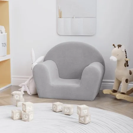 Kindersofa aus weichem Plüsch hellgrau von , Baby- und Kleinkindmöbel - Ref: Foro24-356981, Preis: 41,37 €, Rabatt: %