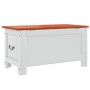 Storage trunk with brown and white acacia wood lid by , Storage trunks - Ref: Foro24-364919, Price: 128,01 €, Discount: %