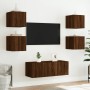 Wand-TV-Möbel mit LED 6 Stk. Holzwerkstoff braune Eiche von , TV-Möbel - Ref: Foro24-3216817, Preis: 175,87 €, Rabatt: %
