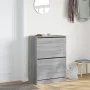 Shoe cabinet with 2 folding drawers in Sonoma gray color, measuring 80x42x108 cm. by , Shoe racks and shoe organizers - Ref: ...