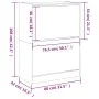 Shoe cabinet with 2 folding drawers in Sonoma gray color, measuring 80x42x108 cm. by , Shoe racks and shoe organizers - Ref: ...
