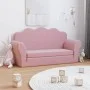 Rosafarbenes 2-Sitzer-Kinderschlafsofa aus weichem Plüsch von , Baby- und Kleinkindmöbel - Ref: Foro24-357063, Preis: 79,96 €...