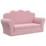 Rosafarbenes 2-Sitzer-Kinderschlafsofa aus weichem Plüsch von , Baby- und Kleinkindmöbel - Ref: Foro24-357063, Preis: 79,96 €...