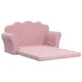 Rosafarbenes 2-Sitzer-Kinderschlafsofa aus weichem Plüsch von , Baby- und Kleinkindmöbel - Ref: Foro24-357063, Preis: 79,96 €...