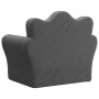 Sofá para niños felpa suave gris antracita