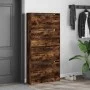 Schuhschrank 4 Schubladen klappbar Räuchereiche 80x21x163,5cm von , Schuhregale und Schuhorganisatoren - Ref: Foro24-3214368,...