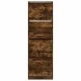 Shoe cabinet with 4 folding drawers in smoked oak, measuring 60x34x187.5cm. by , Shoe racks and shoe organizers - Ref: Foro24...