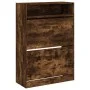 Shoe cabinet with 2 fold-down drawers in smoked oak, 80x34x116 cm. by , Shoe racks and shoe organizers - Ref: Foro24-3214410,...