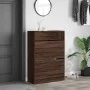 Mueble zapatero 2 cajones abatibles marrón roble 80x34x116 cm de , Zapateros y organizadores de calzado - Ref: Foro24-3214412...