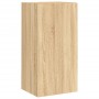 Wand-TV-Möbel mit LED 4 Stück Holzwerkstoff Sonoma Eiche von , TV-Möbel - Ref: Foro24-3216820, Preis: 176,89 €, Rabatt: %