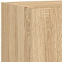 Muebles TV pared con LED 4 pzas madera ingeniería roble Sonoma de , Muebles TV - Ref: Foro24-3216820, Precio: 176,89 €, Descu...