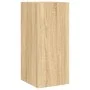 Wand-TV-Möbel mit LED 4 Stück Holzwerkstoff Sonoma Eiche von , TV-Möbel - Ref: Foro24-3216841, Preis: 163,91 €, Rabatt: %