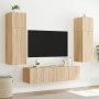 Wand-TV-Möbel mit LED 6 Stück Holzwerkstoff Sonoma Eiche von , TV-Möbel - Ref: Foro24-3216834, Preis: 222,63 €, Rabatt: %
