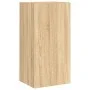 Wand-TV-Möbel mit LED 4 Stück Holzwerkstoff Sonoma Eiche von , TV-Möbel - Ref: Foro24-3216848, Preis: 186,07 €, Rabatt: %
