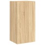 Wand-TV-Möbel mit LED 4 Stück Holzwerkstoff Sonoma Eiche von , TV-Möbel - Ref: Foro24-3216848, Preis: 188,41 €, Rabatt: %
