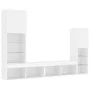 Wand-TV-Möbel mit LED 4 Stk. Holzwerkstoff weiß von , TV-Möbel - Ref: Foro24-3216654, Preis: 195,34 €, Rabatt: %
