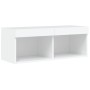 Muebles de TV de pared con LED 4 pzas madera ingeniería blanco de , Muebles TV - Ref: Foro24-3216654, Precio: 205,98 €, Descu...