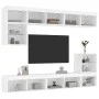 Wand-TV-Möbel mit LED 8 Stk. Holzwerkstoff weiß von , TV-Möbel - Ref: Foro24-3216668, Preis: 216,41 €, Rabatt: %