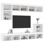 Wand-TV-Möbel mit LED 8 Stk. Holzwerkstoff weiß von , TV-Möbel - Ref: Foro24-3216668, Preis: 221,43 €, Rabatt: %