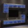 Wand-TV-Möbel mit LED 8 Stk. Holzwerkstoff weiß von , TV-Möbel - Ref: Foro24-3216668, Preis: 216,41 €, Rabatt: %