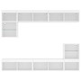 Muebles de TV de pared con LED 8 pzas madera ingeniería blanco de , Muebles TV - Ref: Foro24-3216668, Precio: 225,53 €, Descu...