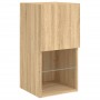Wand-TV-Möbel mit LED 4 Stück Holzwerkstoff Sonoma Eiche von , TV-Möbel - Ref: Foro24-3216663, Preis: 158,98 €, Rabatt: %