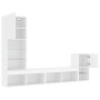 Muebles de TV de pared con LED 4 pzas madera ingeniería blanco de , Muebles TV - Ref: Foro24-3216661, Precio: 180,35 €, Descu...