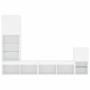 Muebles de TV de pared con LED 4 pzas madera ingeniería blanco de , Muebles TV - Ref: Foro24-3216661, Precio: 180,35 €, Descu...