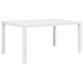 White rattan look plastic garden table 150x90x72 cm by vidaXL, Garden tables - Ref: Foro24-45604, Price: 150,86 €, Discount: %