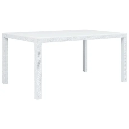 White rattan look plastic garden table 150x90x72 cm by vidaXL, Garden tables - Ref: Foro24-45604, Price: 159,48 €, Discount: %