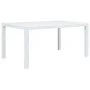 White rattan look plastic garden table 150x90x72 cm by vidaXL, Garden tables - Ref: Foro24-45604, Price: 159,48 €, Discount: %