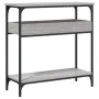 Console table with Sonoma grey engineered wood shelf 75x29x75 cm by , Side tables - Ref: Foro24-837715, Price: 48,04 €, Disco...
