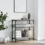 Console table with Sonoma grey engineered wood shelf 75x29x75 cm by , Side tables - Ref: Foro24-837715, Price: 48,04 €, Disco...