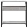 Console table with Sonoma grey engineered wood shelf 75x29x75 cm by , Side tables - Ref: Foro24-837715, Price: 48,04 €, Disco...