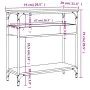 Mesa consola estante madera ingeniería Sonoma gris 75x29x75 cm de , Mesas auxiliares - Ref: Foro24-837715, Precio: 48,02 €, D...