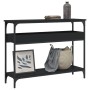 Console table with black engineered wood shelf 100x29x75 cm by , Side tables - Ref: Foro24-837717, Price: 59,24 €, Discount: %
