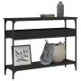 Console table with black engineered wood shelf 100x29x75 cm by , Side tables - Ref: Foro24-837717, Price: 58,50 €, Discount: %