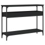 Konsolentisch mit Ablage aus schwarzem Holzwerkstoff 100x29x75 cm von , Seitentische - Ref: Foro24-837717, Preis: 59,24 €, Ra...